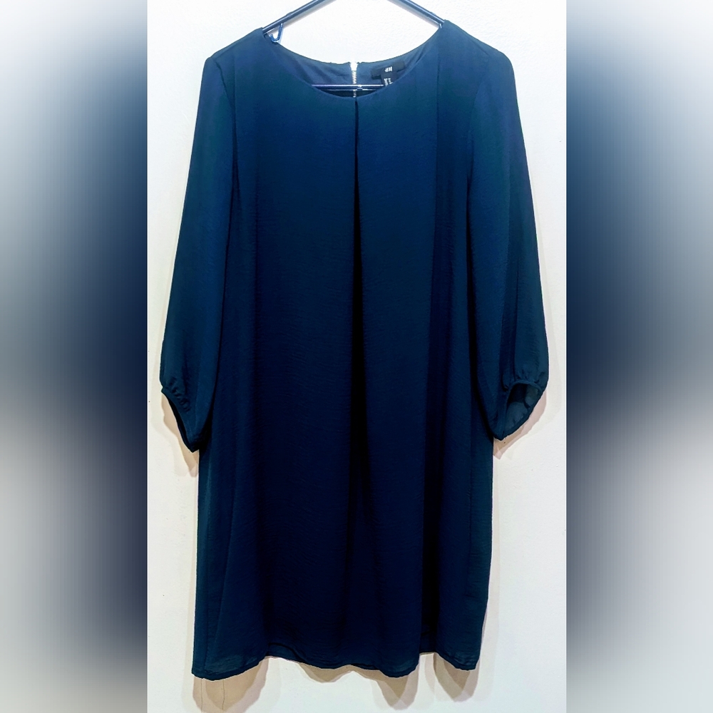 HM long sleeve midi dress size 14